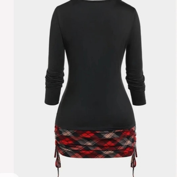 Faux Layered long sleeve T shirt - Picture 3 of 4